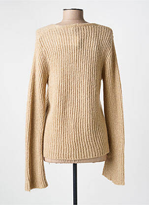 Pull coupe cintrée manches longues beige VOODOO femme