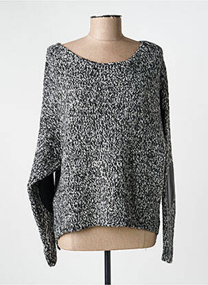 Pull coupe droite manches longues gris VOODOO femme
