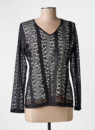 Top stretch manches longues noir GREGORY PAT femme
