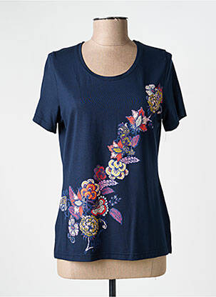 T-shirt coupe droite manches courtes bleu MERI & ESCA femme