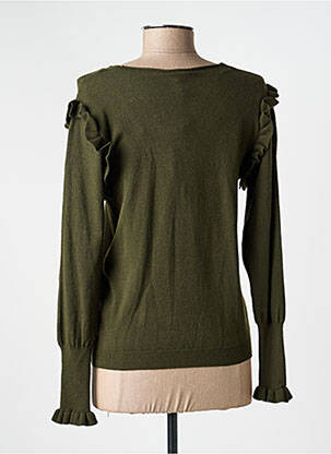 Pull col v manches longues vert VOODOO femme