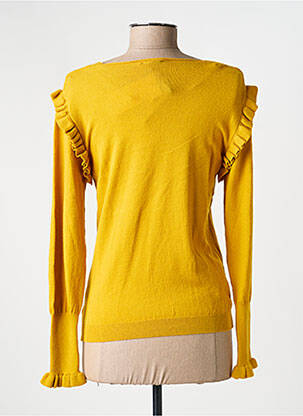 Pull col v manches longues jaune VOODOO femme