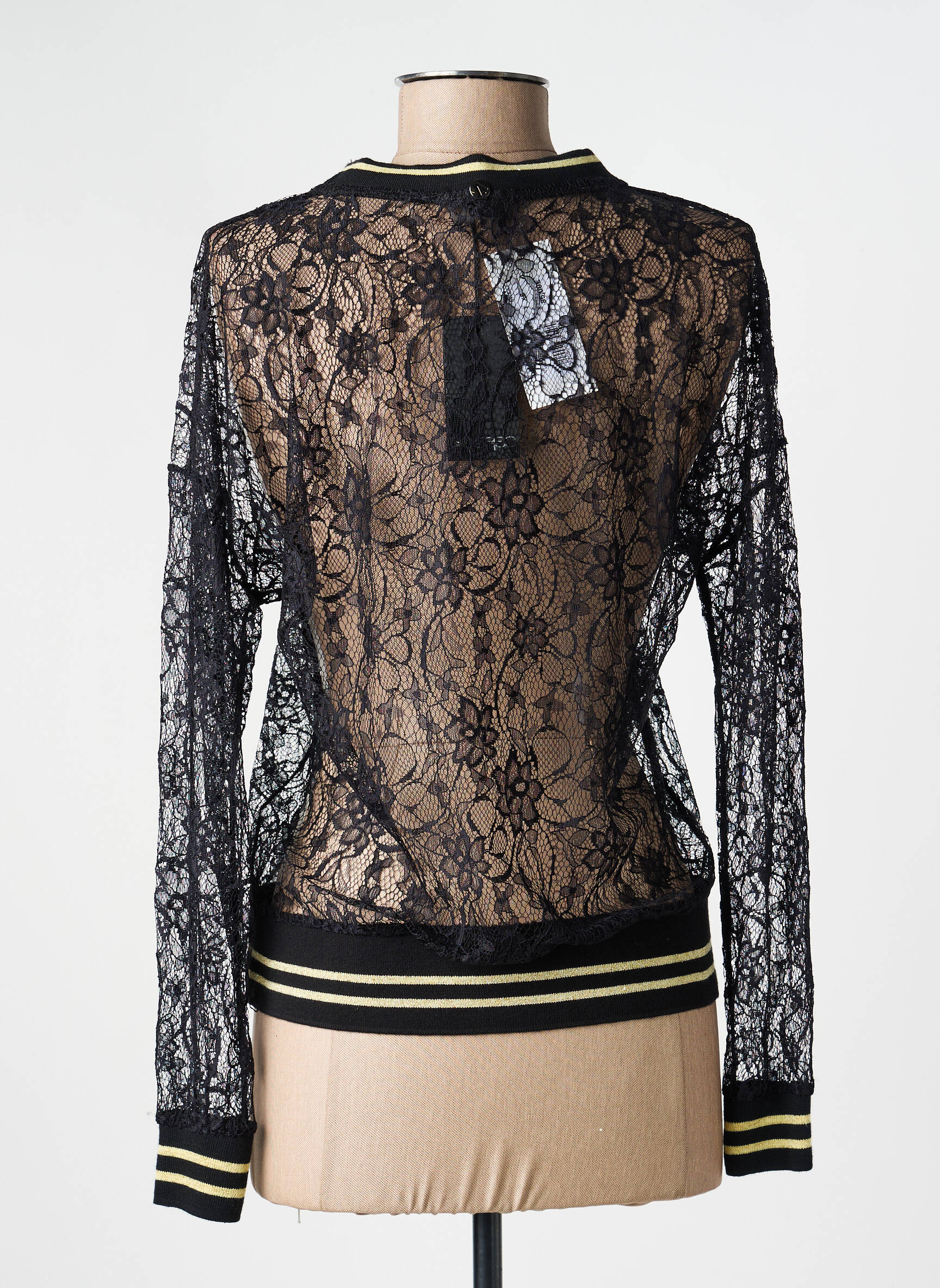 Top col rond manches longues noir VOODOO femme
