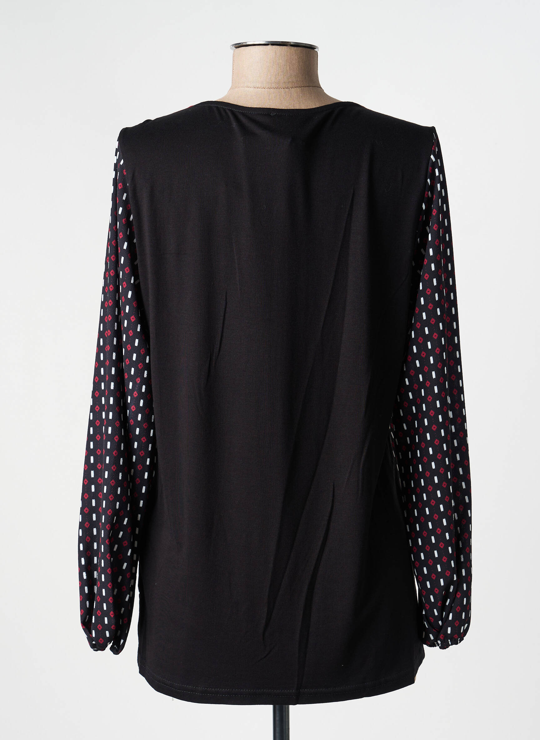 Blouse imprimé fantaisie manches longues rouge GUY DUBOUIS femme