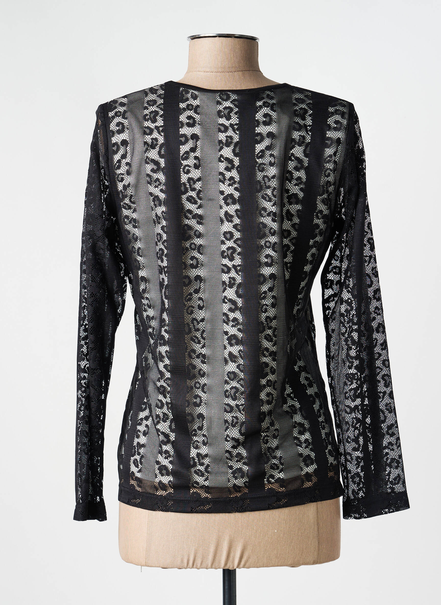Top stretch manches longues noir GREGORY PAT femme