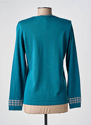 Pull coupe droite manches longues vert GUY DUBOUIS femme