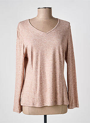 Pull coupe cintrée manches longues beige GUY DUBOUIS femme