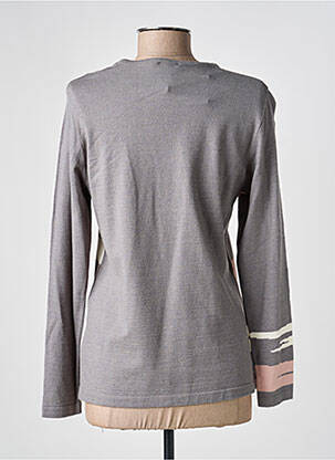 Pull coupe droite manches longues gris GUY DUBOUIS femme