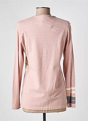 Pull coupe droite manches longues rose GUY DUBOUIS femme