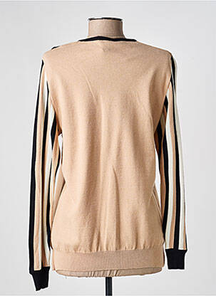 Pull col v manches longues beige GUY DUBOUIS femme