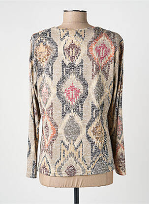 Pull coupe droite manches longues marron GUY DUBOUIS femme