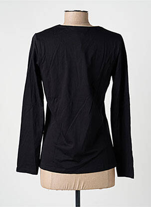 Top tissage jersey manches longues noir JULIE GUERLANDE femme