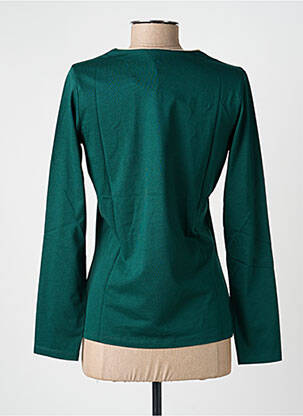 Top tissage jersey manches longues vert JULIE GUERLANDE femme