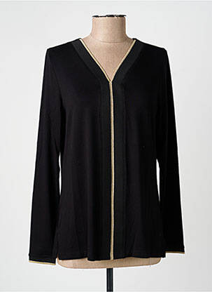 Top tissage jersey manches longues noir GREGORY PAT femme