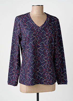 Top stretch manches longues bleu MERI & ESCA femme