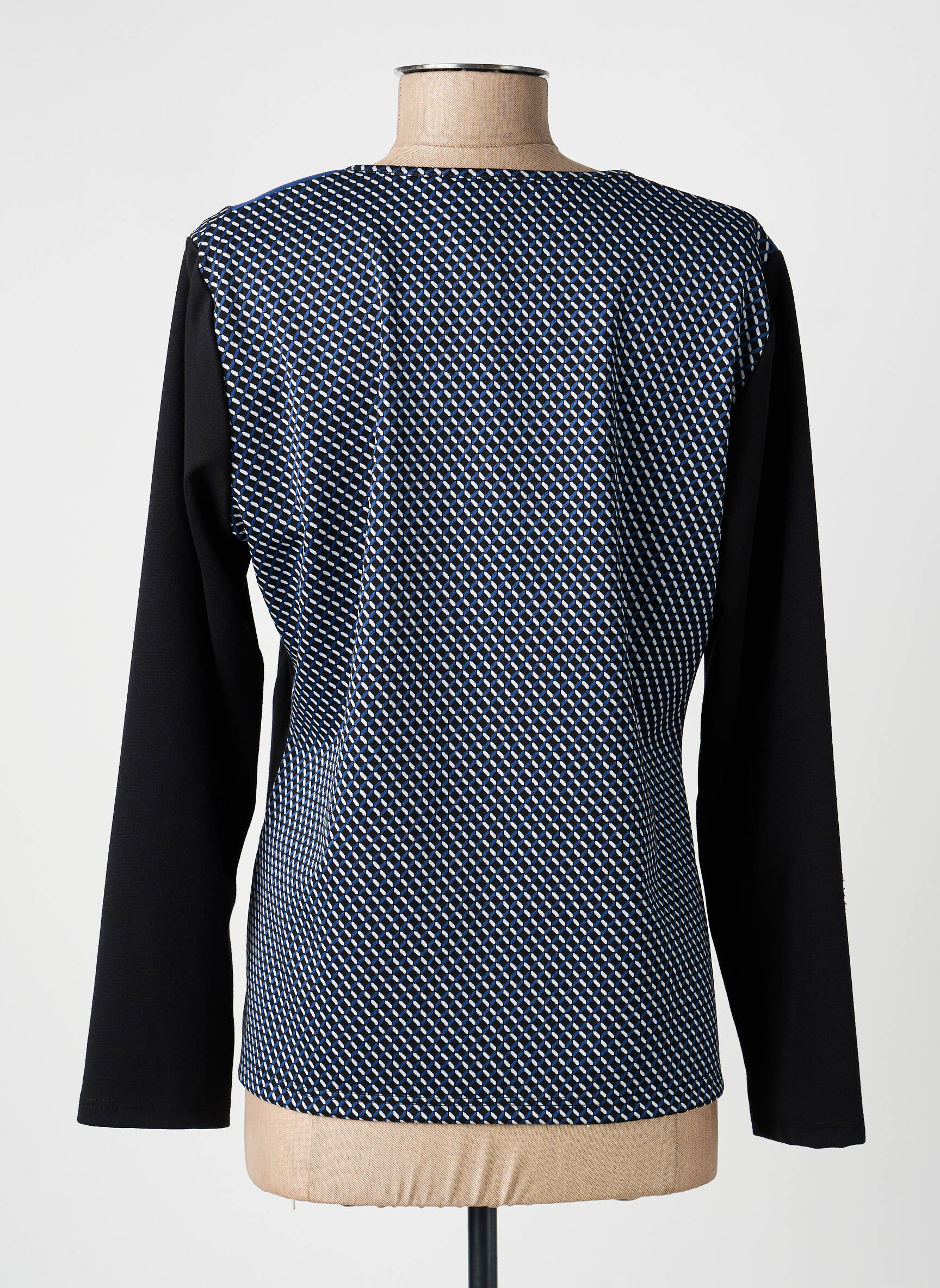 Top stretch manches longues bleu GUY DUBOUIS femme