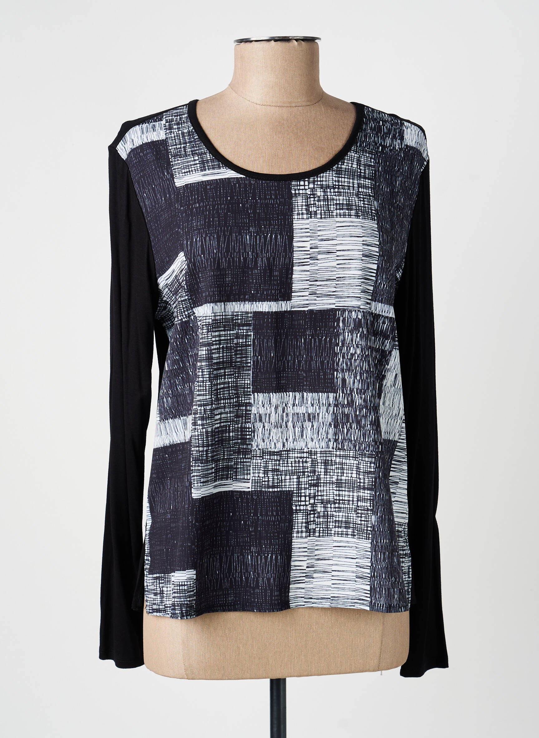 Top tissage jersey manches longues bleu MERI & ESCA femme