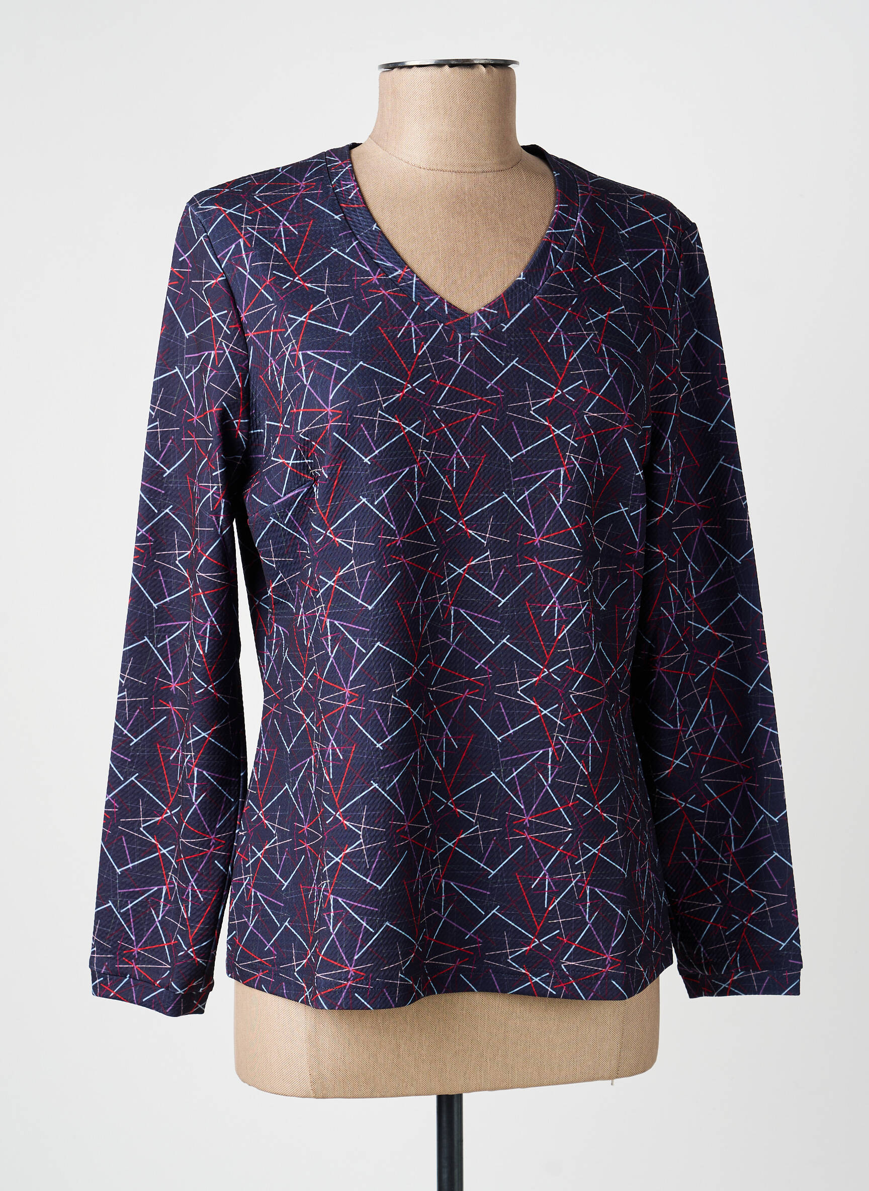 Top stretch manches longues bleu MERI & ESCA femme