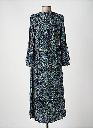 Robe longue manches longues manches longues bleu JULIE GUERLANDE femme