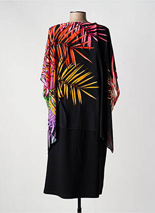 Robe mi-longue manches 3/4 manches 3/4 noir GREGORY PAT femme