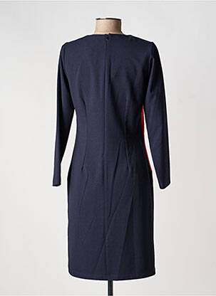 Robe mi-longue imprimé fantaisie manches longues rouge GUY DUBOUIS femme
