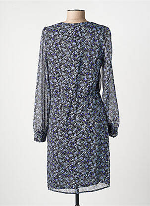 Robe courte coupe fluide manches longues bleu MERI & ESCA femme