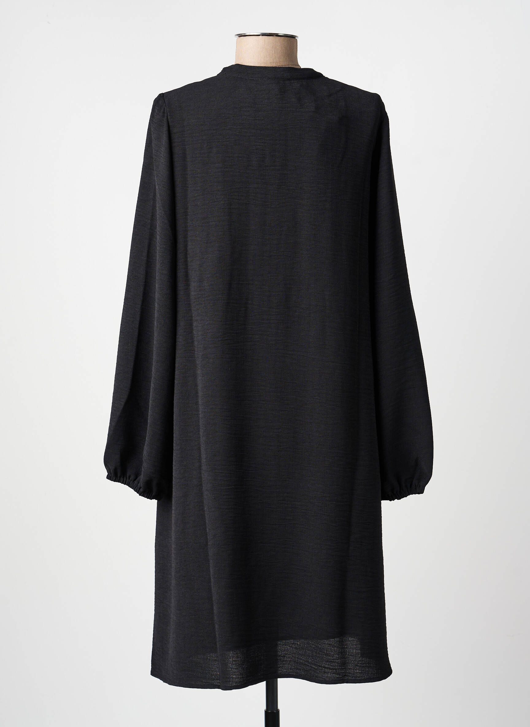 Robe courte coupe évasée manches longues noir JULIE GUERLANDE femme