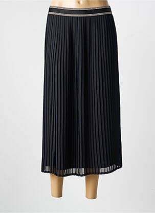 Jupe mi-longue coupe droite noir JULIE GUERLANDE femme