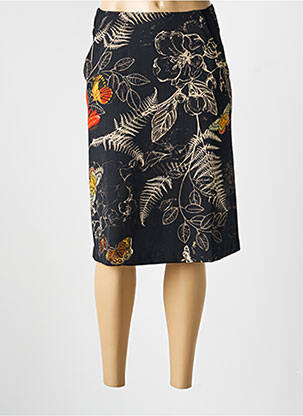 Jupe mi-longue stretch noir VOODOO femme