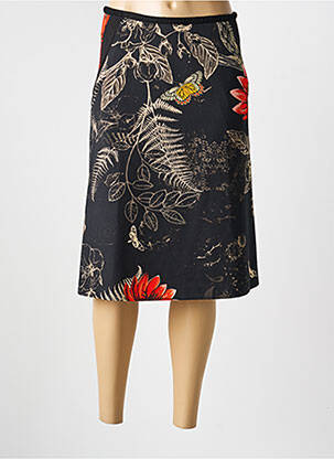 Jupe mi-longue stretch noir VOODOO femme