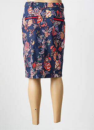 Jupe mi-longue stretch bleu MERI & ESCA femme