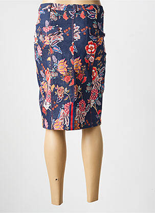 Jupe mi-longue stretch bleu MERI & ESCA femme