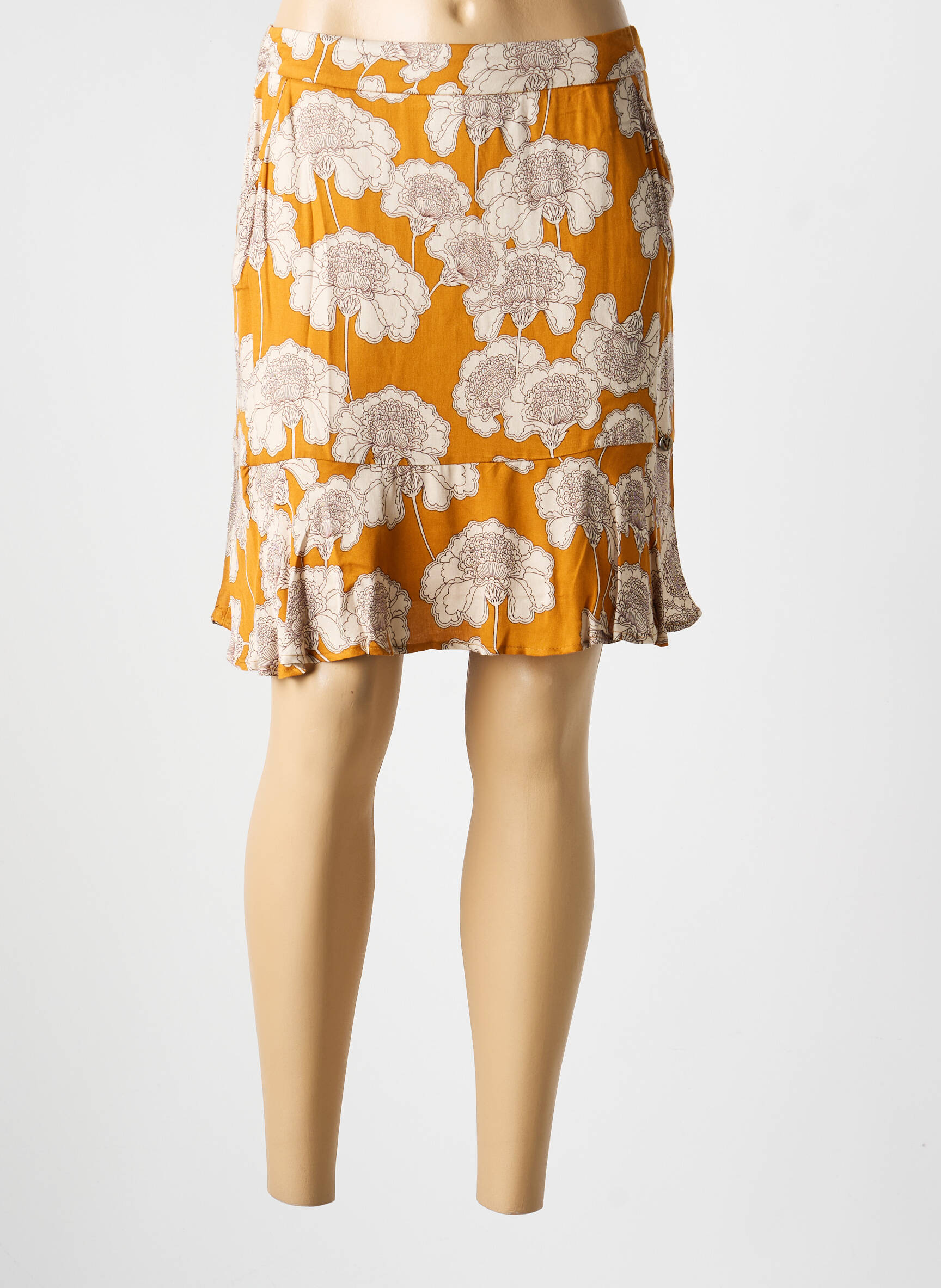Jupe courte poches jaune VOODOO femme