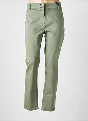 Pantalon slim stretch taille normale vert JULIE GUERLANDE femme