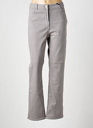 Jeans coupe droite taille normale taille normale gris JULIE GUERLANDE femme