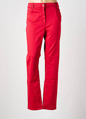 Jeans coupe slim stretch taille normale rouge JULIE GUERLANDE femme