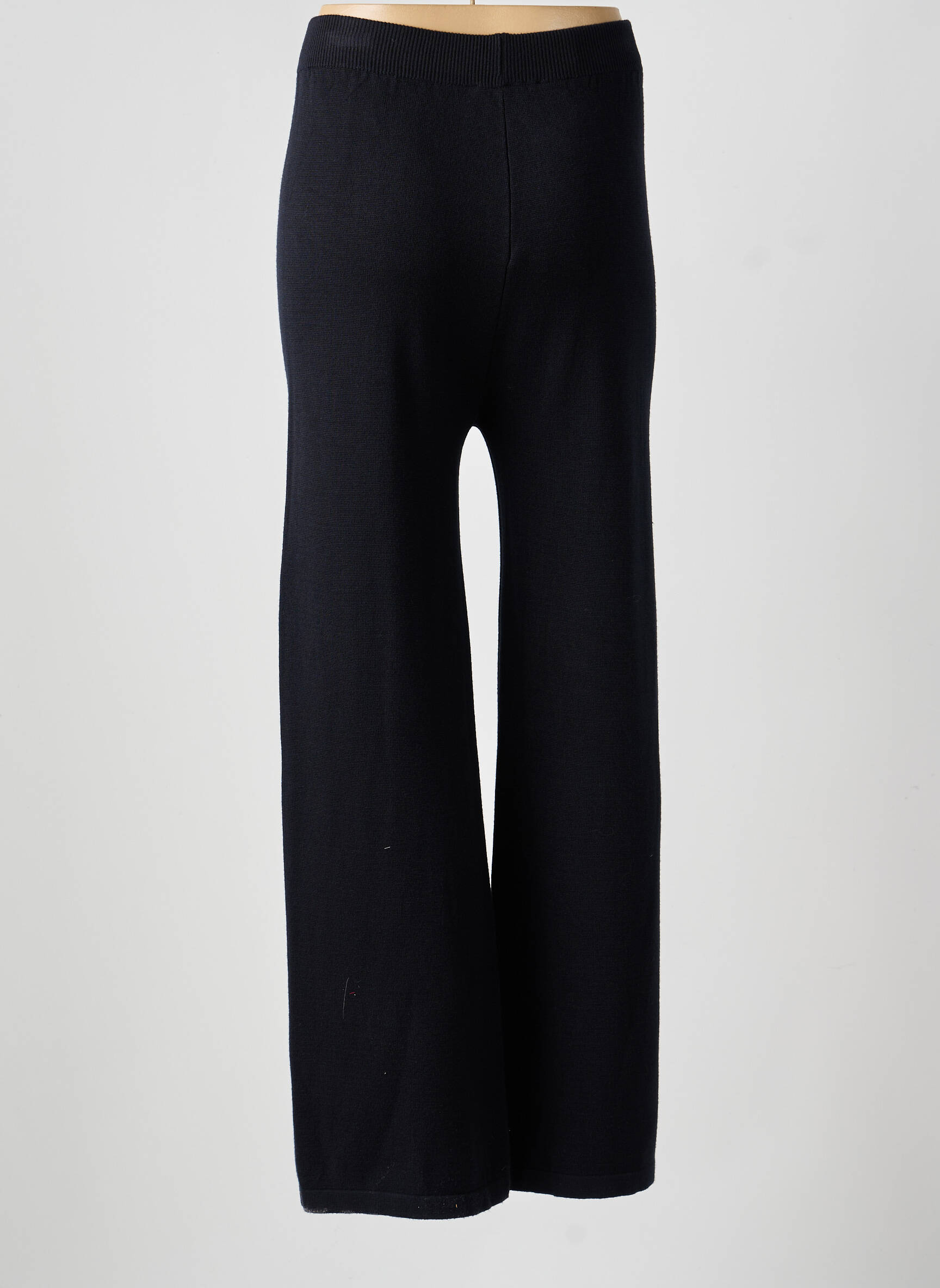 Pantalon droit stretch taille normale noir COULEURS DU TEMPS femme