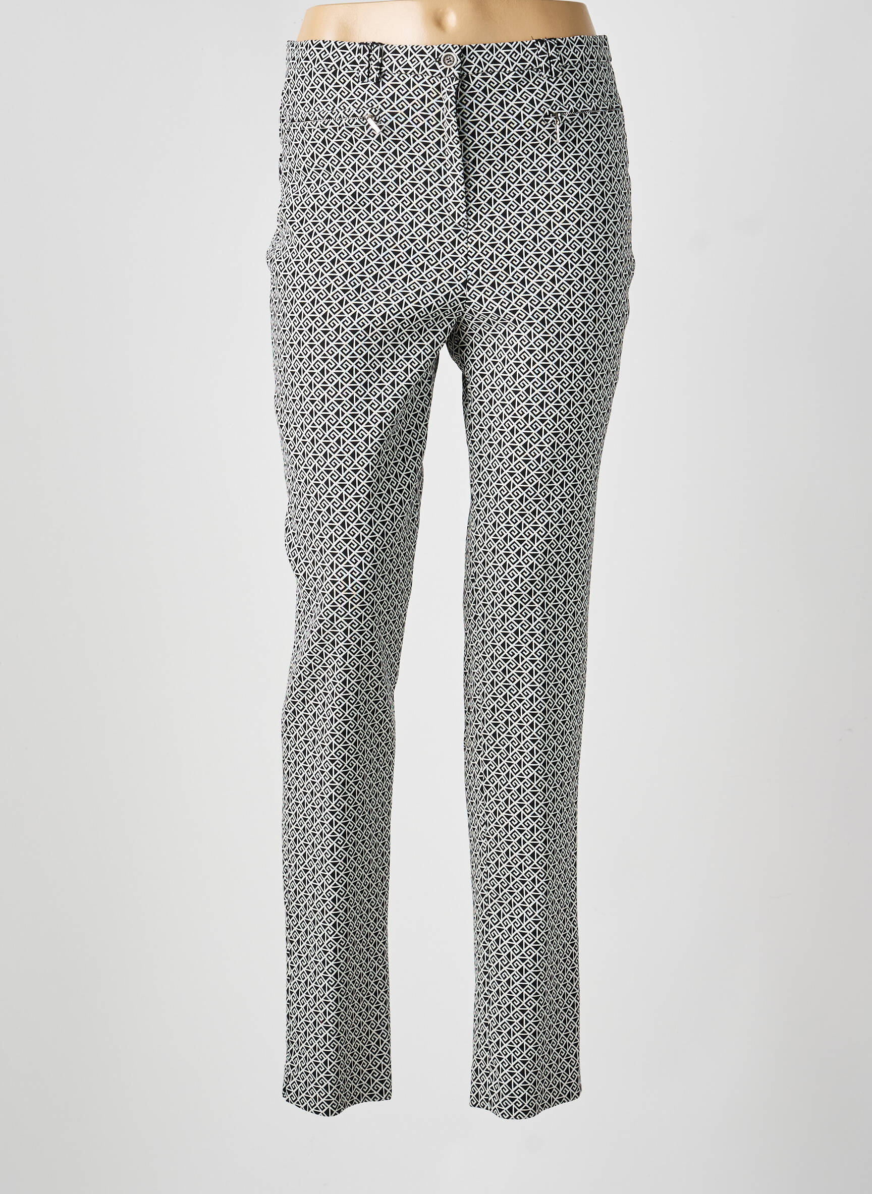 Pantalon slim taille normale taille normale noir GUY DUBOUIS femme