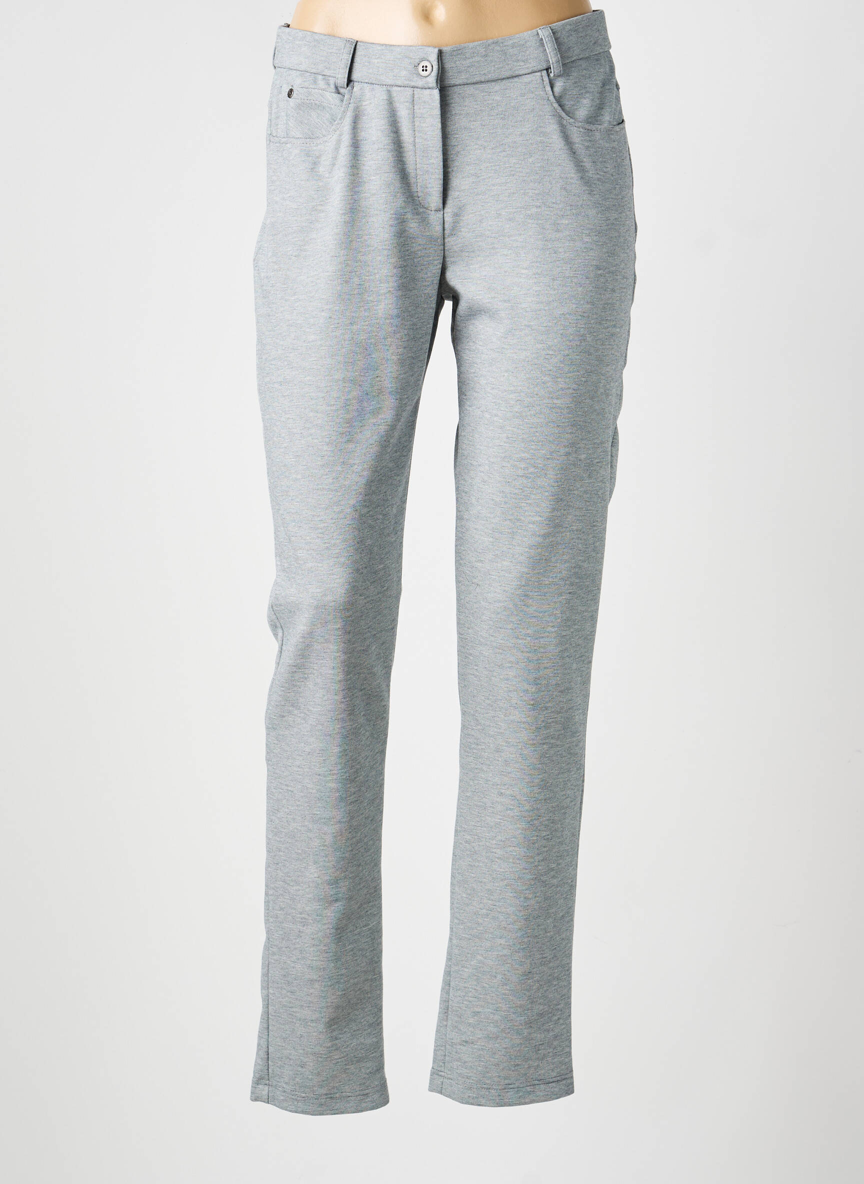 Pantalon slim stretch taille normale gris GUY DUBOUIS femme