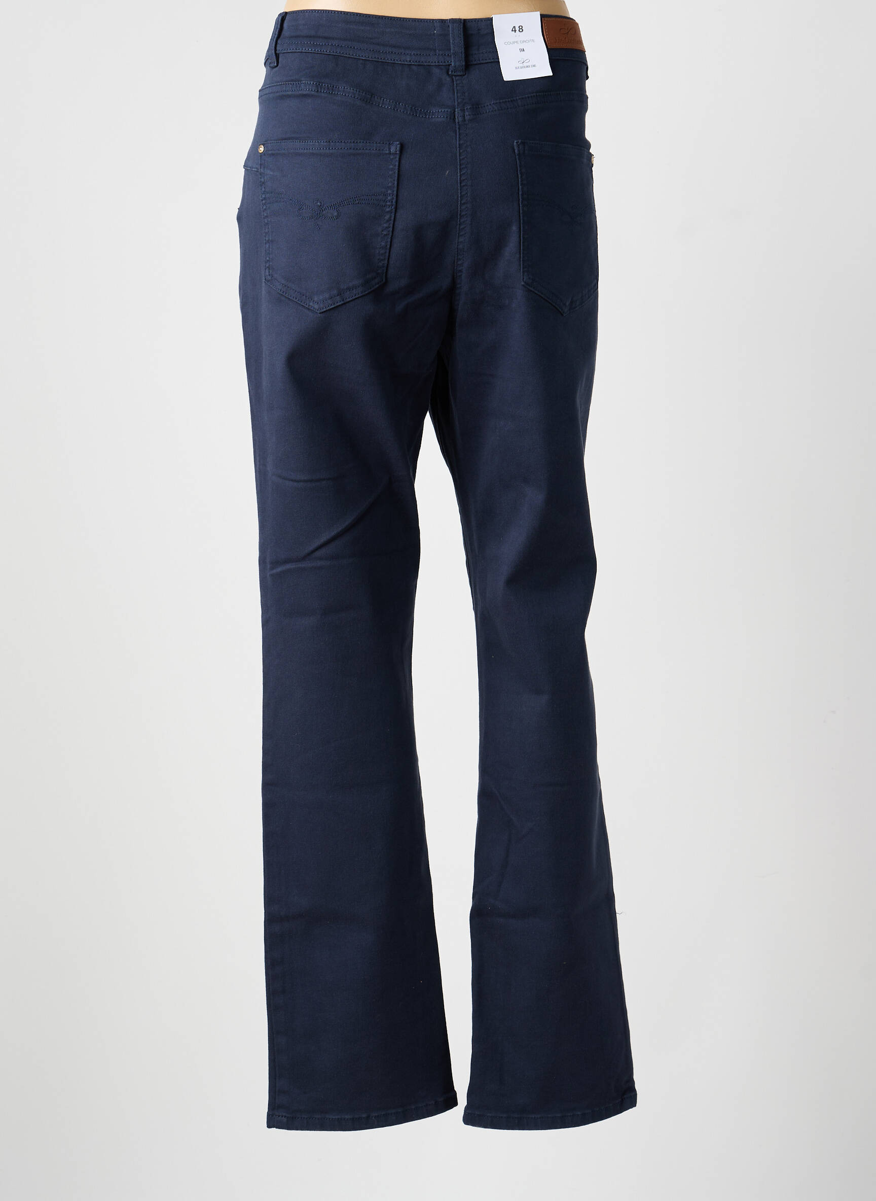 Jeans coupe droite taille normale taille normale bleu JULIE GUERLANDE femme