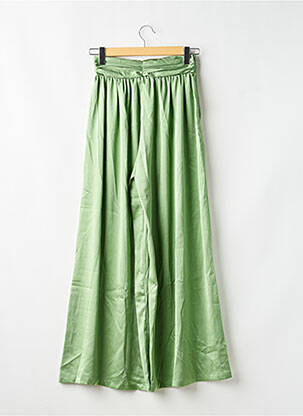 Pantalon large fermeture zip latéral taille normale vert MICAS femme