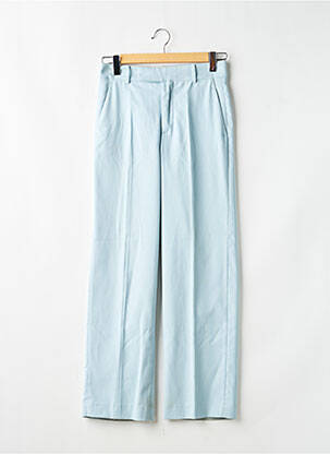 Pantalon chino tissage popeline taille normale bleu ZARA femme