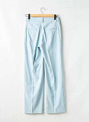 Pantalon chino tissage popeline taille normale bleu ZARA femme