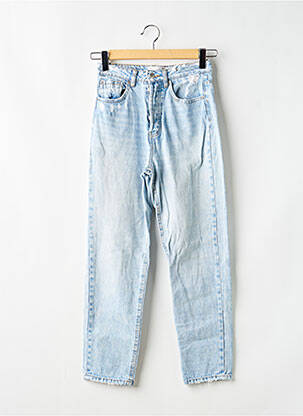 Jeans coupe slim tissage brut taille normale bleu STRADIVARIUS femme