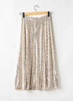 Jupe mi-longue taille normale beige H&M femme