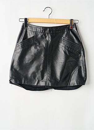Jupe courte taille élastique noir ZARA femme