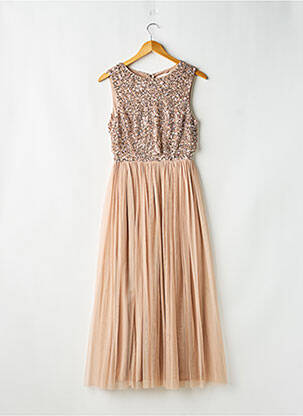 Robe longue sans manche sans manche beige MAYA DELUXE femme