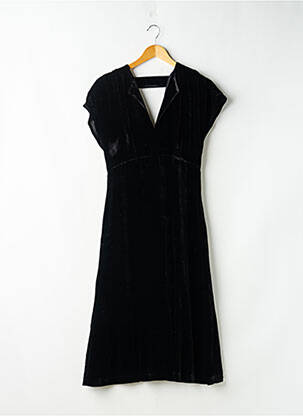 Robe mi-longue manches courtes manches courtes noir COMPTOIR DES COTONNIERS femme