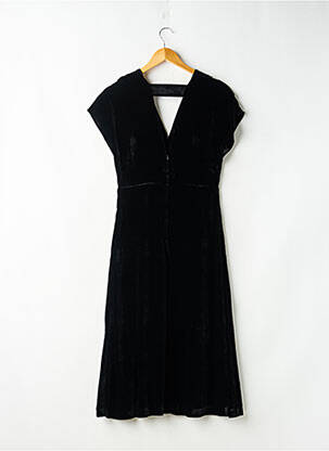 Robe mi-longue manches courtes manches courtes noir COMPTOIR DES COTONNIERS femme