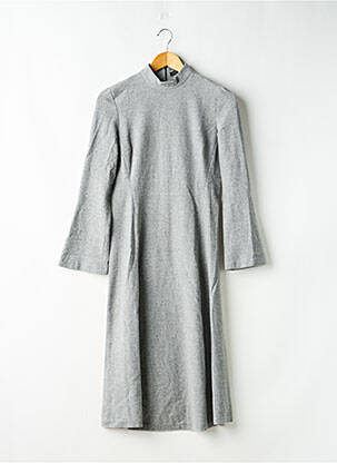 Robe pull tissage chiné manches longues gris ZARA femme